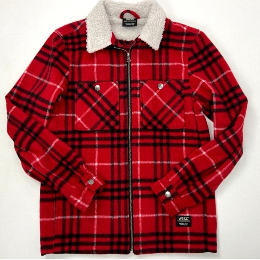 WeSC Liam Plaid Wool Flannel Shacket